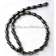 6x9MM Loose Magnetic Hematite Drop Beads 16"